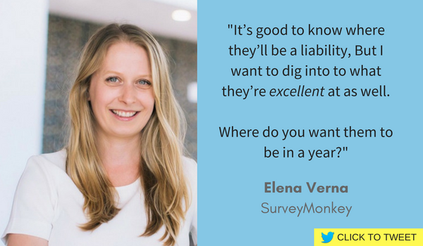 Elena Verna surveymonkey growth interview excellence question